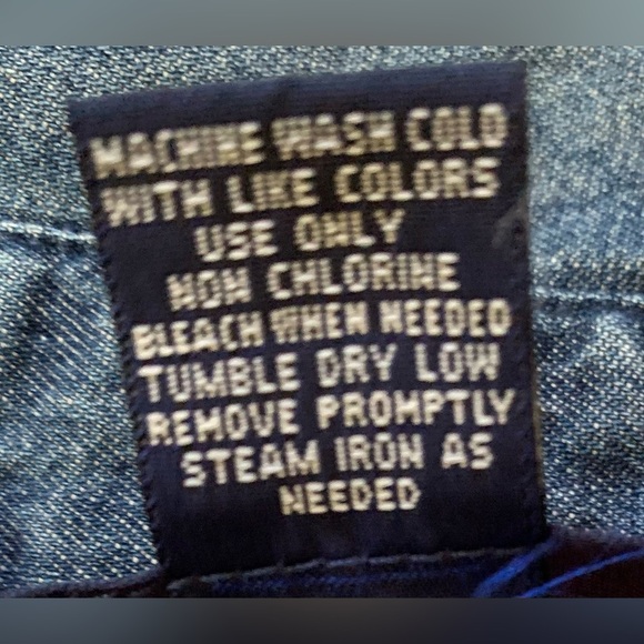 Original TY Wear Jean Shacket Jacket Shirt-Size 20W-Embroidered Floral Design - Picture 12 of 14